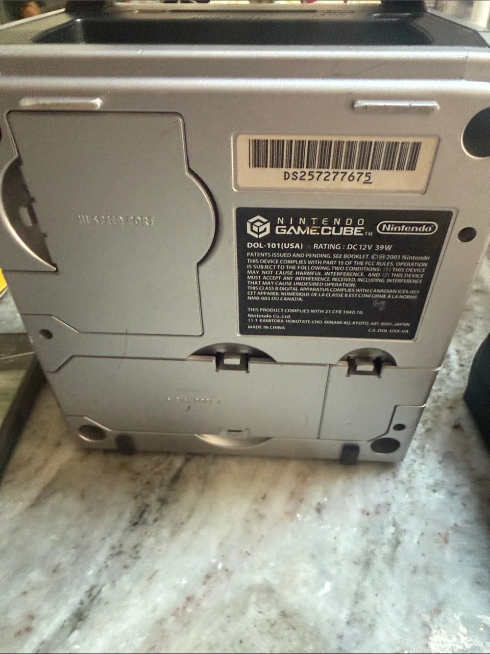 Nintendo GameCube Silver Console with White Controller and Black Handle